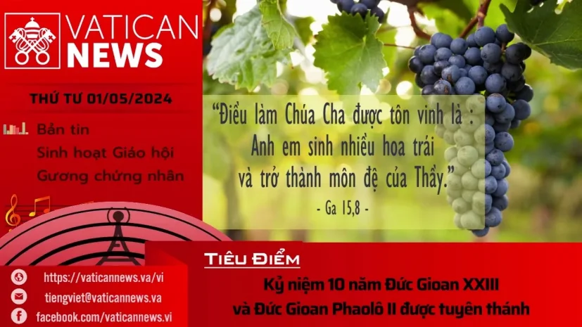 Radio thứ Tư 01/05/2024 – Vatican News Tiếng Việt