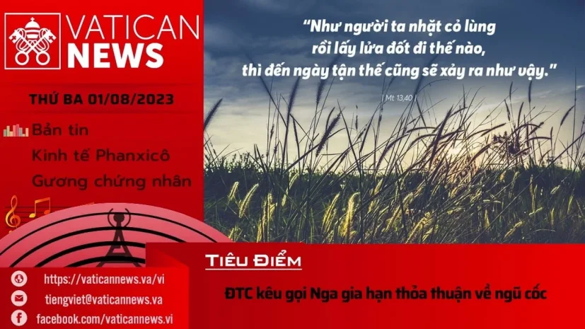 Radio thứ Ba 01/08/2023 – Vatican News Tiếng Việt