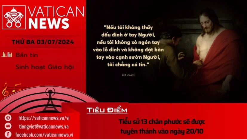 Radio thứ Tư 03/07/2024 – Vatican News Tiếng Việt