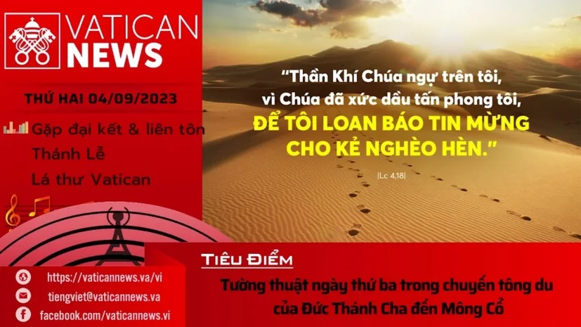 Radio thứ Hai 04/09/2023 – Vatican News Tiếng Việt