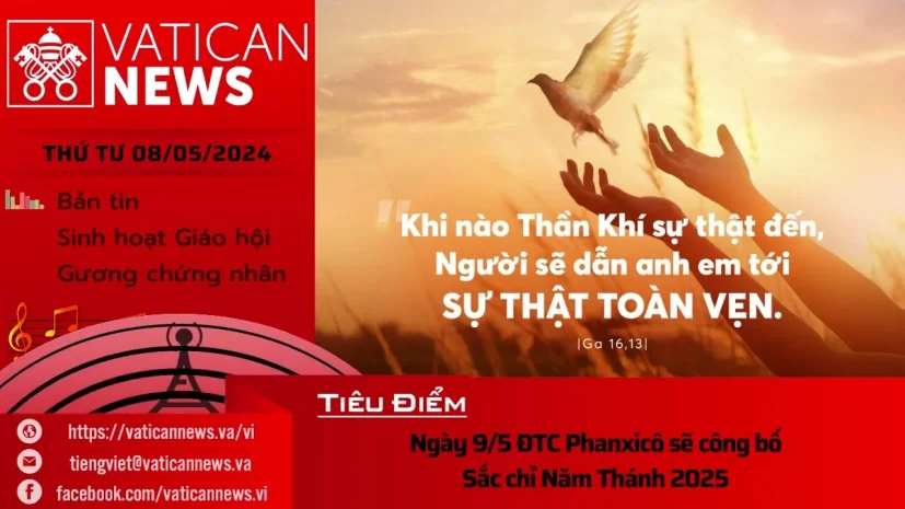 Radio thứ Tư 08/05/2024 – Vatican News Tiếng Việt