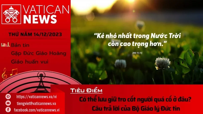 Radio thứ Năm 14/12/2023 – Vatican News Tiếng Việt