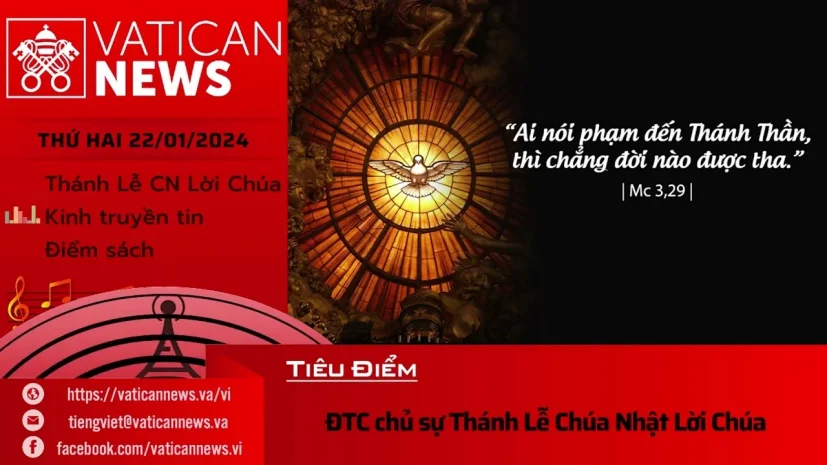 Radio thứ Hai 22/01/2024 – Vatican News Tiếng Việt