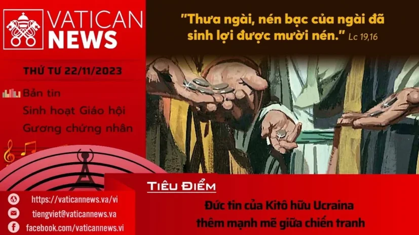 Radio thứ Tư 22/11/2023 – Vatican News Tiếng Việt