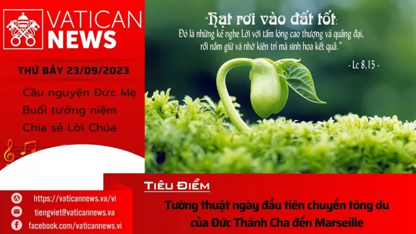 Radio thứ Bảy 23/09/2023 – Vatican News Tiếng Việt