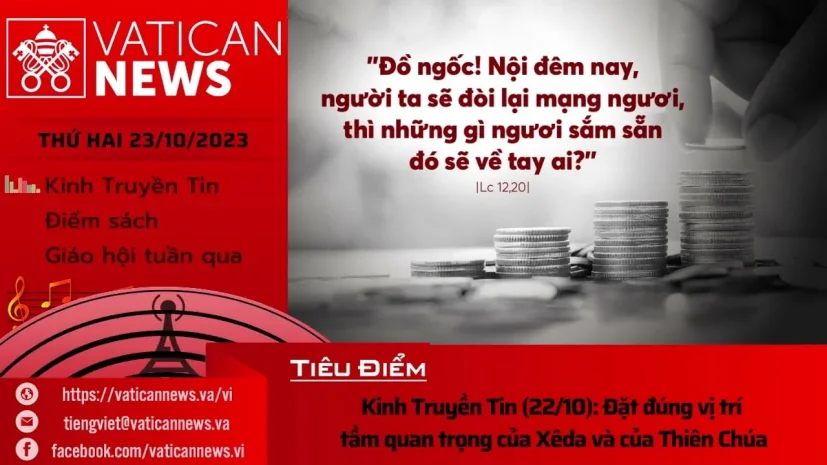 Radio thứ Hai 23/10/2023 – Vatican News Tiếng Việt