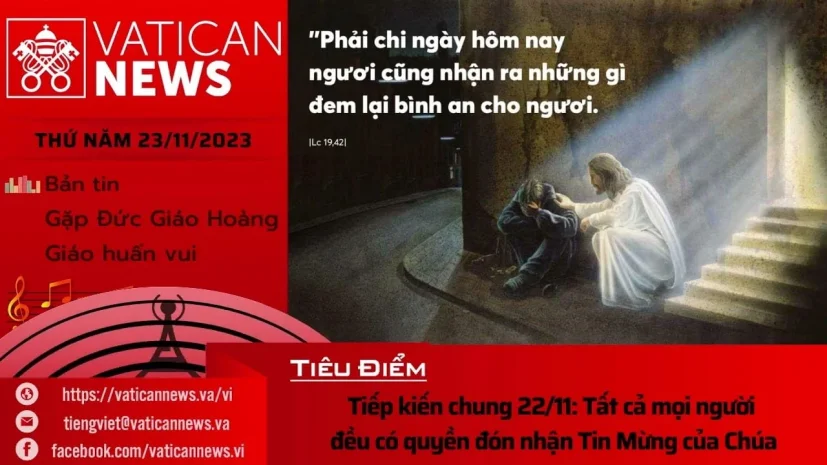 Radio thứ Năm 23/11/2023 – Vatican News Tiếng Việt