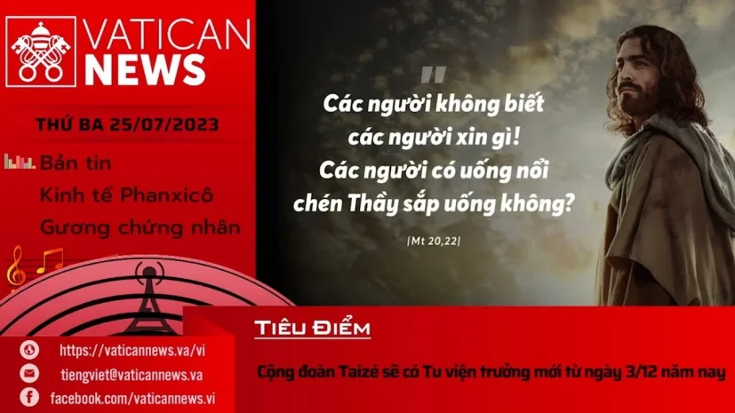 Radio thứ Ba 25/07/2023 – Vatican News Tiếng Việt