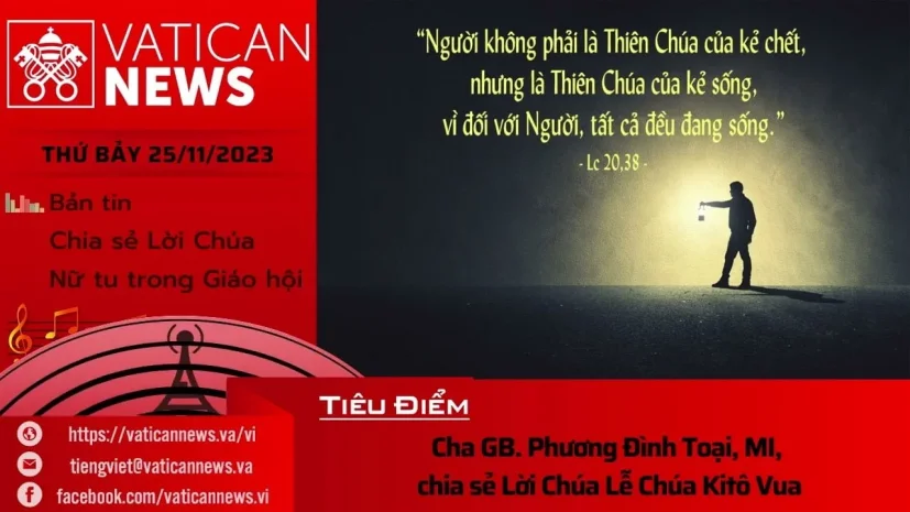 Radio thứ Bảy 25/11/2023 – Vatican News Tiếng Việt