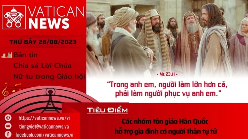 Radio thứ Bảy 26/08/2023 – Vatican News Tiếng Việt