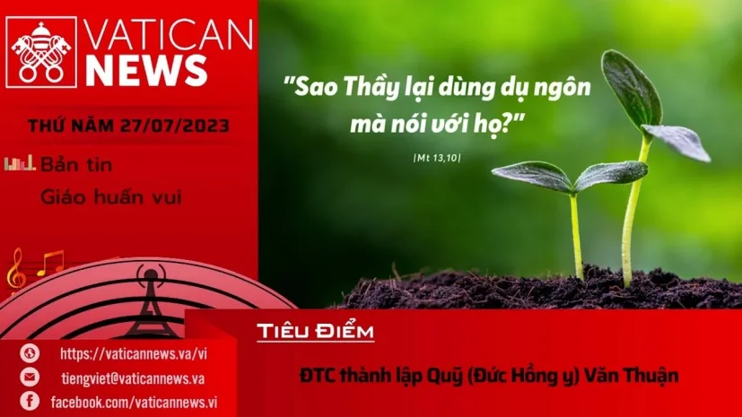 Radio thứ Năm 27/07/2023 – Vatican News Tiếng Việt
