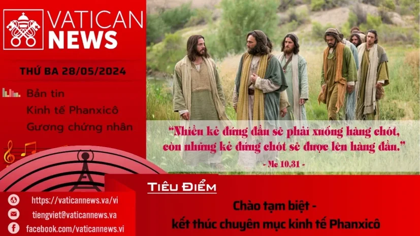 Radio thứ Ba 28/05/2024 – Vatican News Tiếng Việt