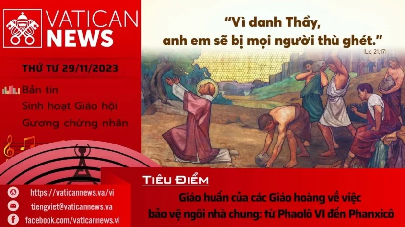 Radio thứ Tư 29/11/2023 – Vatican News Tiếng Việt