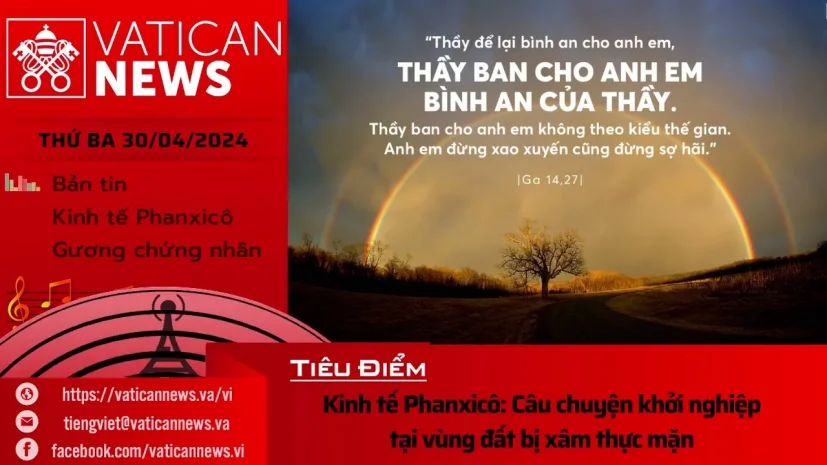 Radio thứ Ba 30/04/2024 – Vatican News Tiếng Việt