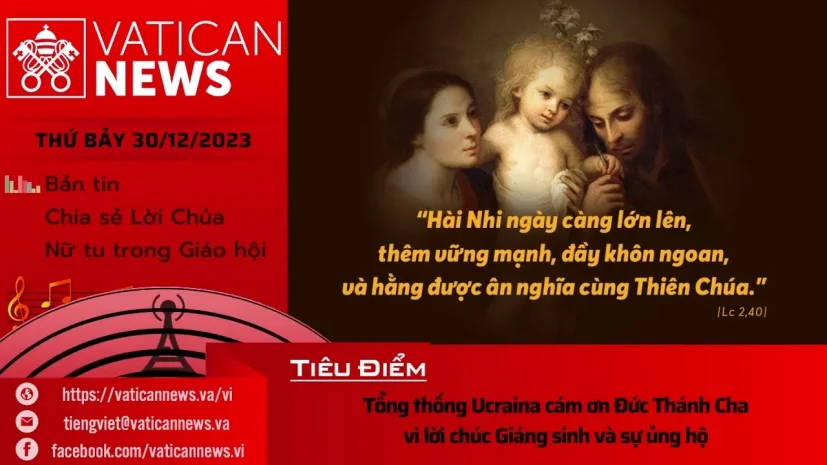 Radio thứ Bảy 30/12/2023 – Vatican News Tiếng Việt