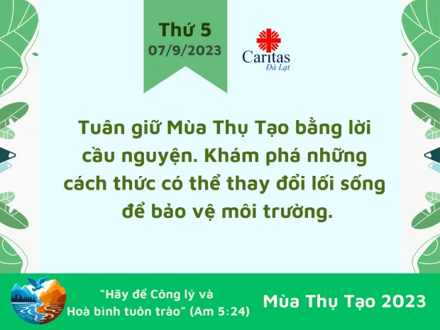 Mùa Thụ Tạo 2023 : Tuân Giữ Mùa Thụ Tạo Bằng Lời Cầu Nguyện