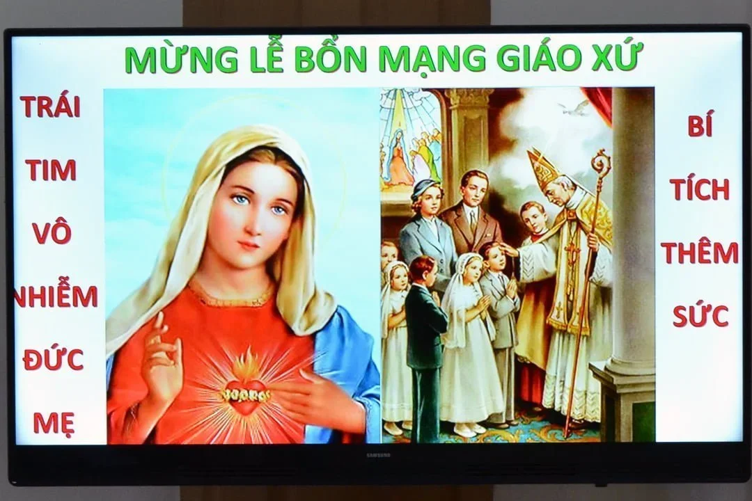 Giáo Xứ Tân Hóa, Giáo Hạt Bảo Lộc: Cha Tổng Đại Diện Ban Bí Tích Thêm Sức Trong Ngày Lễ Bổn Mạng Giáo Xứ