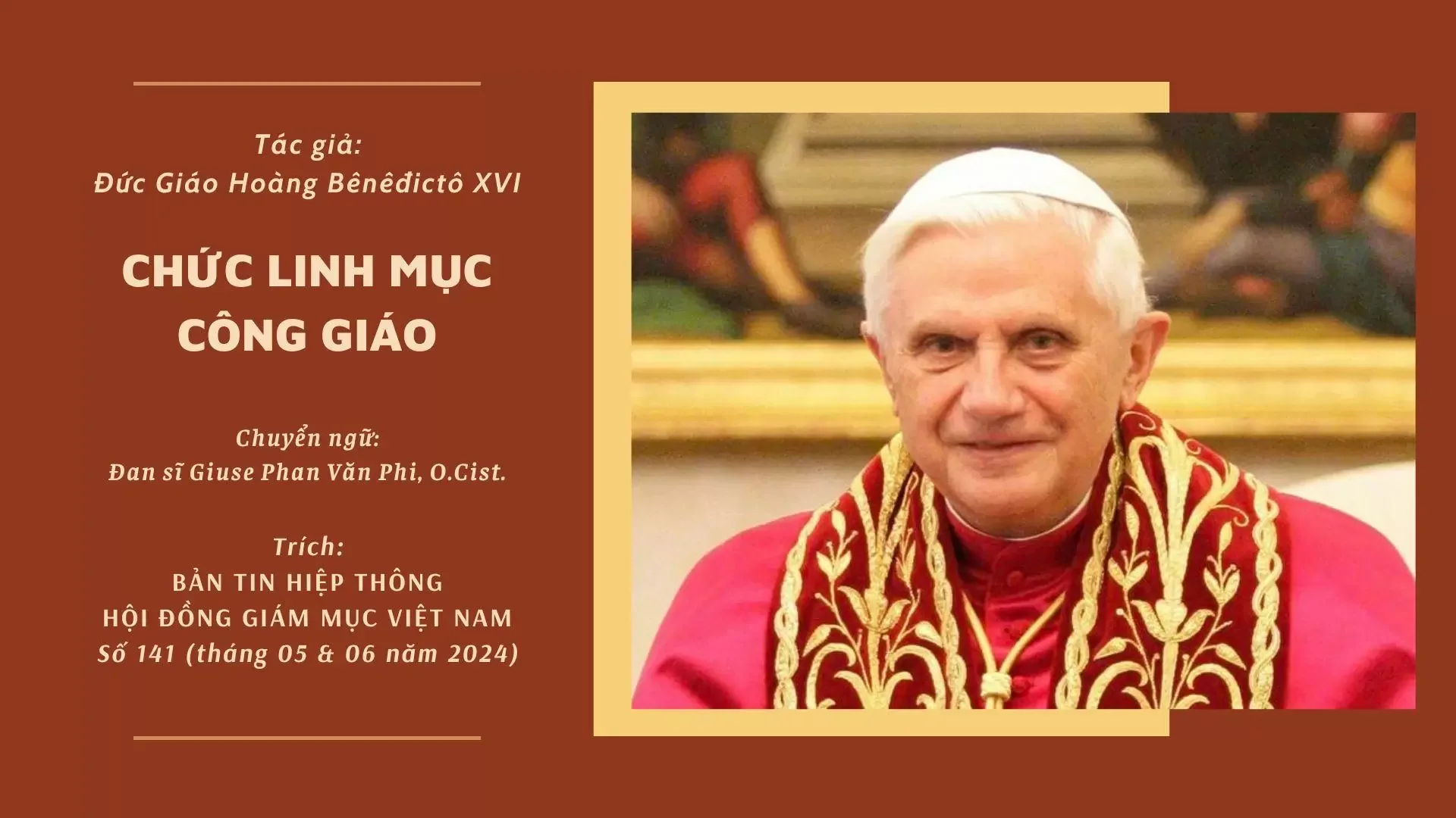 CHỨC LINH MỤC CÔNG GIÁO