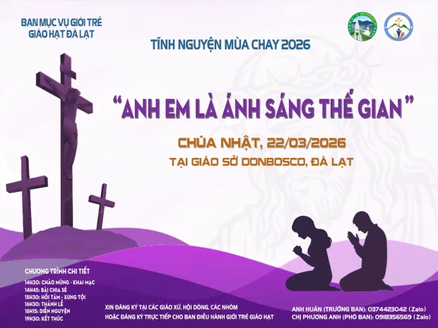 Tĩnh Nguyện Mùa Chay 2026 của Giới Trẻ Giáo hạt Đà Lạt