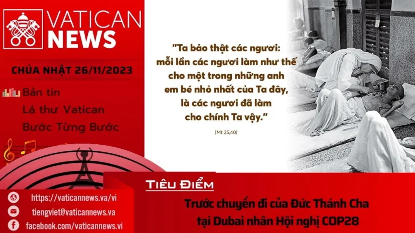 Radio Chúa Nhật 26/11/2023 – Vatican News Tiếng Việt