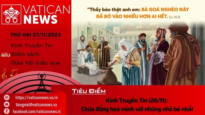 Radio thứ Hai 27/11/2023 – Vatican News Tiếng Việt