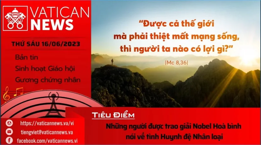 Radio thứ Sáu 16/06/2023 – Vatican News Tiếng Việt