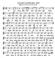 CHÚA NHẬT VIII THƯỜNG NIÊN – NĂM B