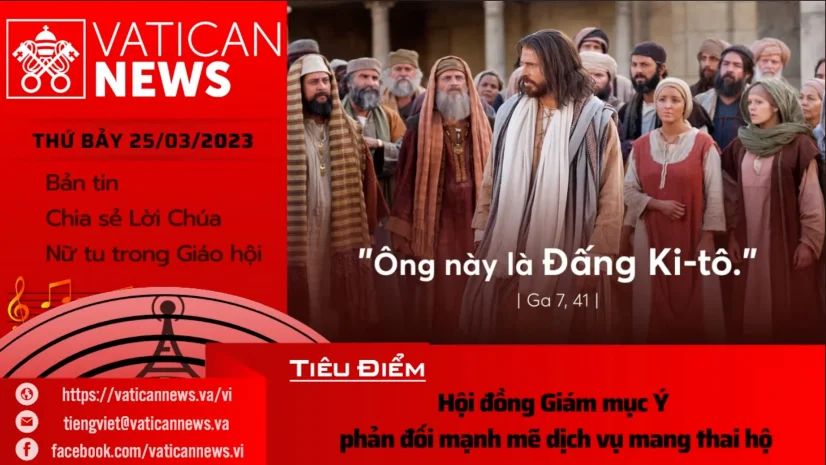 Radio thứ Bảy 25/03/2023 – Vatican News Tiếng Việt