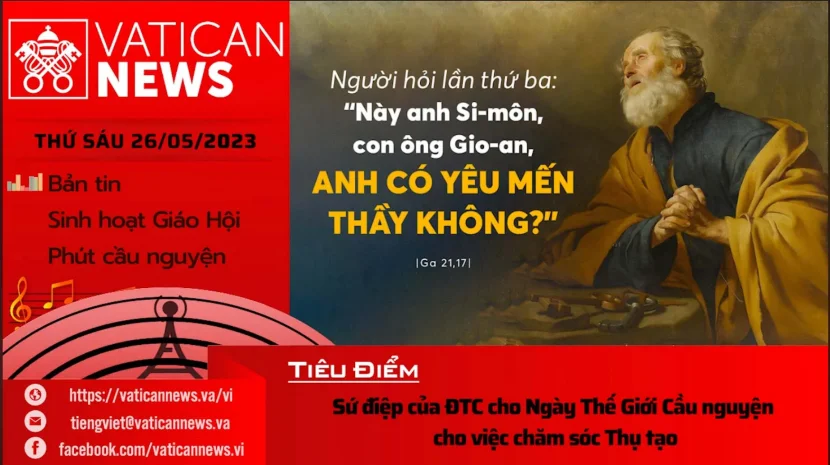 Radio thứ Sáu 26/05/2023 – Vatican News Tiếng Việt