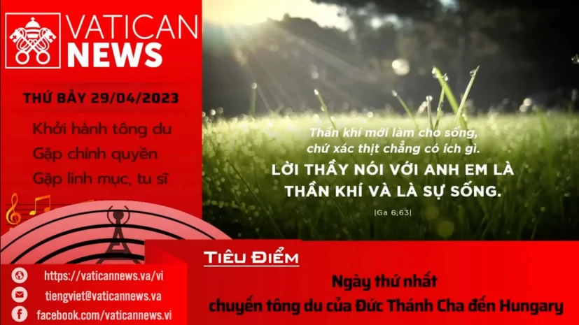Radio thứ Bảy 29/04/2023 – Vatican News Tiếng Việt