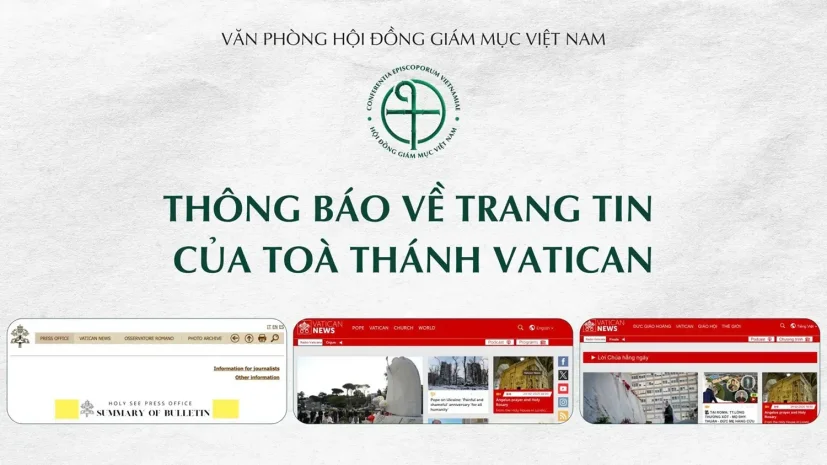 VĂN PHÒNG HỘI ĐỒNG GIÁM MỤC VIỆT NAM: THÔNG BÁO VỀ TRANG TIN CỦA TOÀ THÁNH VATICAN