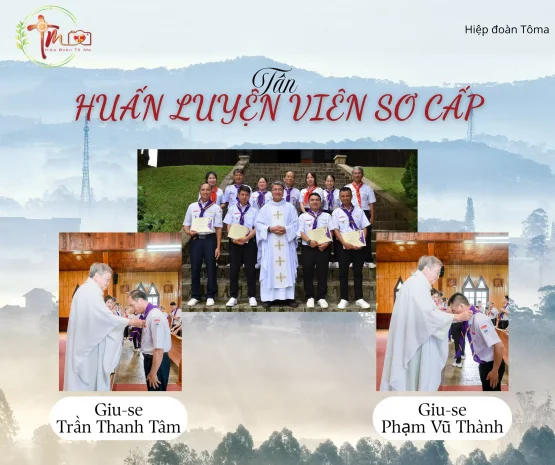 Thiếu Nhi Thánh Thể Hiệp Đoàn Tôma Giáo Hạt Bảo Lộc Chúc Mừng Hai Tân Huấn Luyện Viên