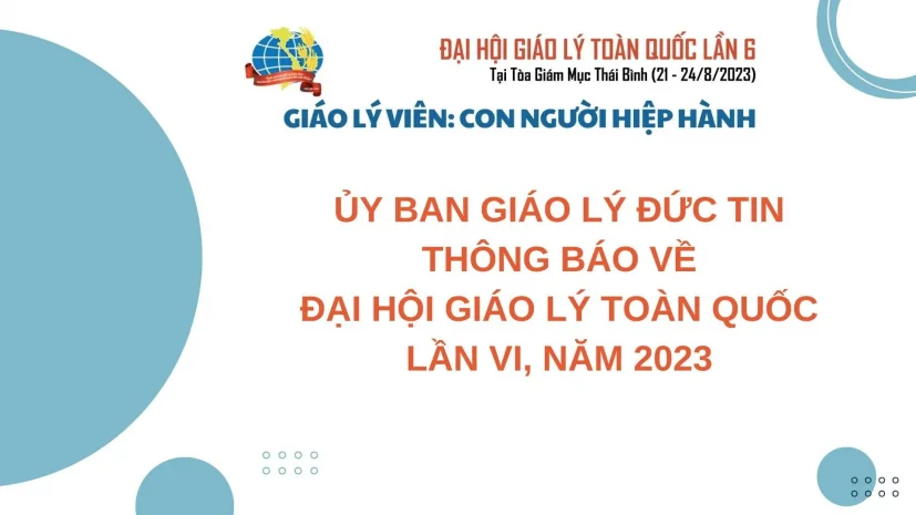 Ủy ban Giáo lý Đức tin thông báo về Đại hội Giáo lý toàn quốc lần VI (2023)